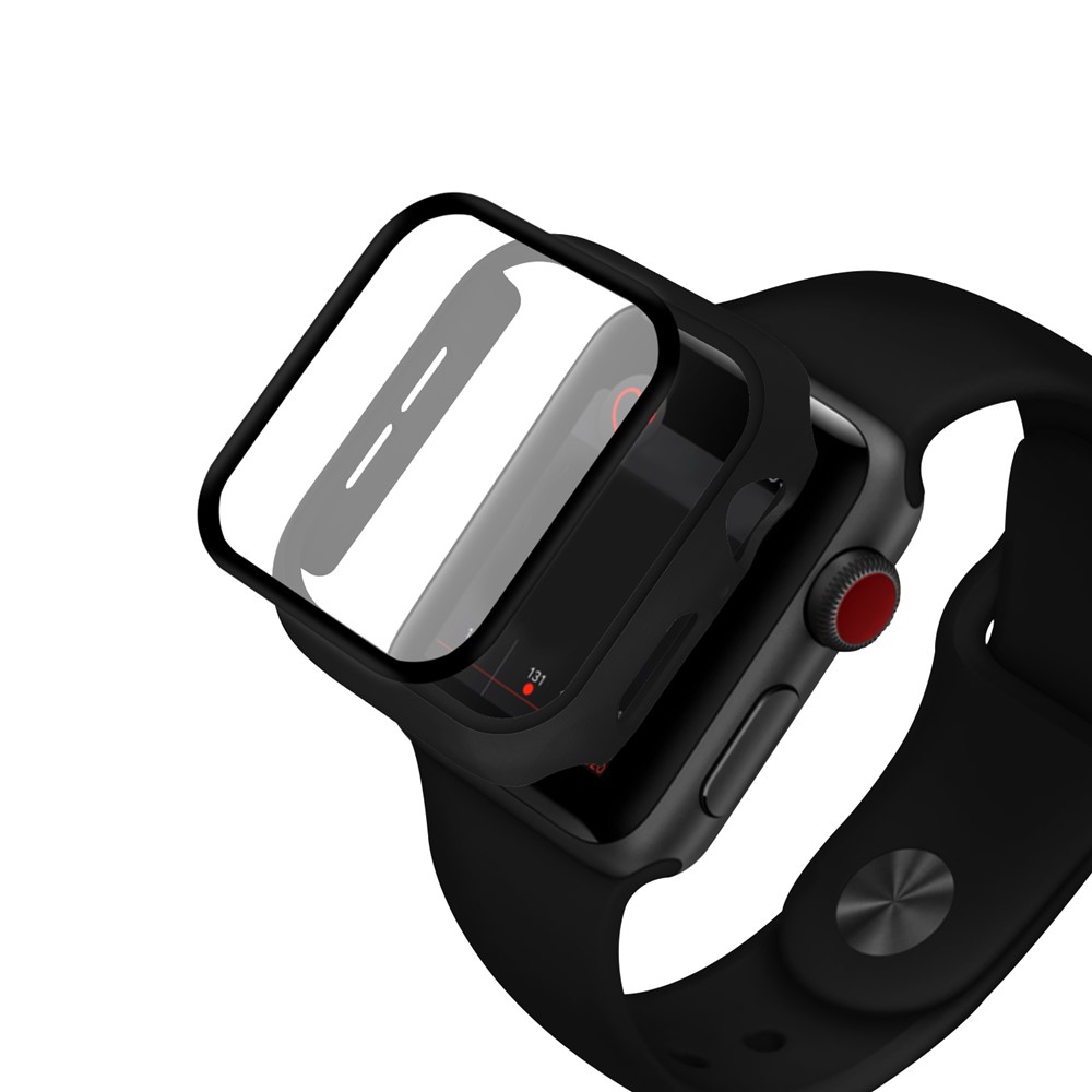 Apple Watch 44mm - PC + Tempered Glass Black — estuche (foto 9 de 10)