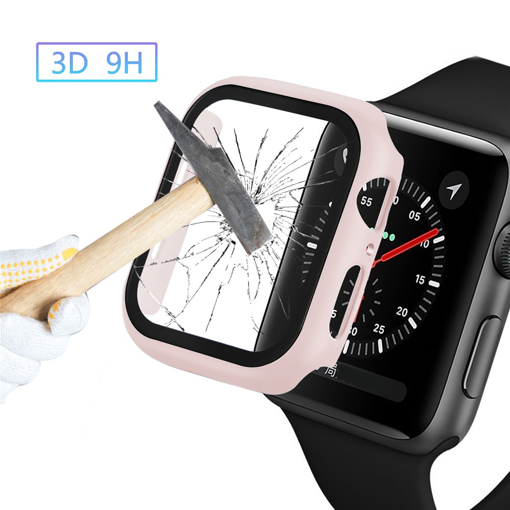Apple Watch 44mm - PC + Tempered Glass Pink — estuche (foto 4 de 9)