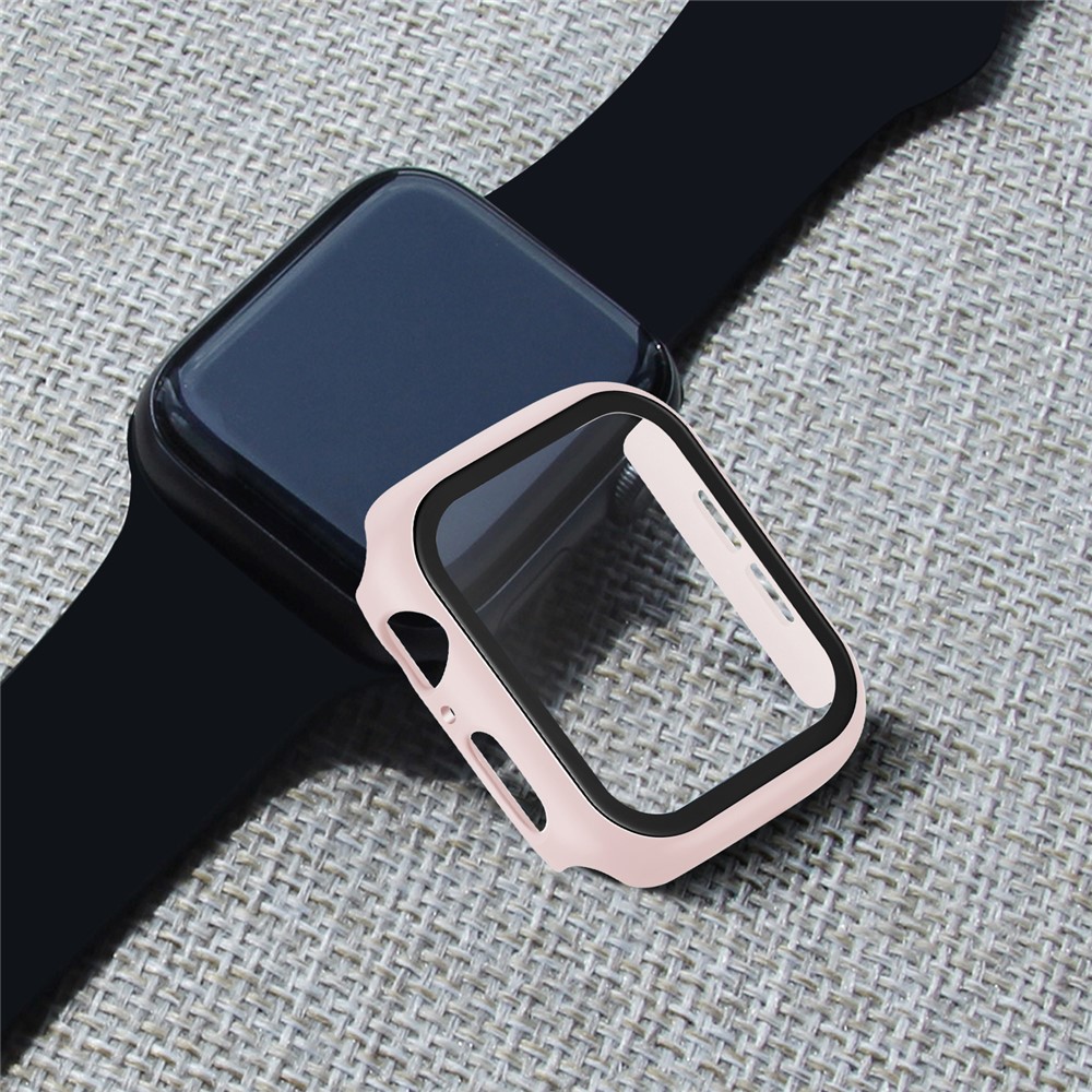 Apple Watch 44mm - PC + Tempered Glass Pink — estuche (foto 6 de 9)
