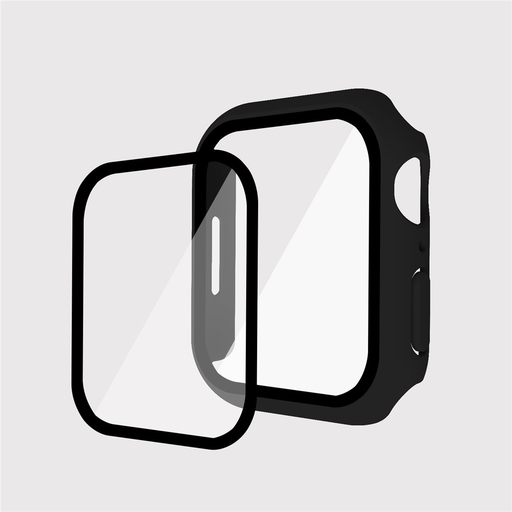 Apple Watch 45mm - Matte Frame PC + Tempered Glass Black — estuche (foto 6 de 9)