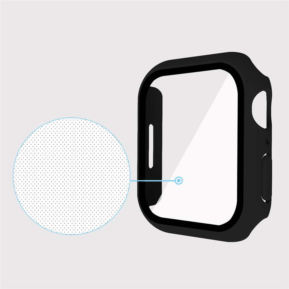 Apple Watch 45mm - Matte Frame PC + Tempered Glass Black — estuche (foto 7 de 9)