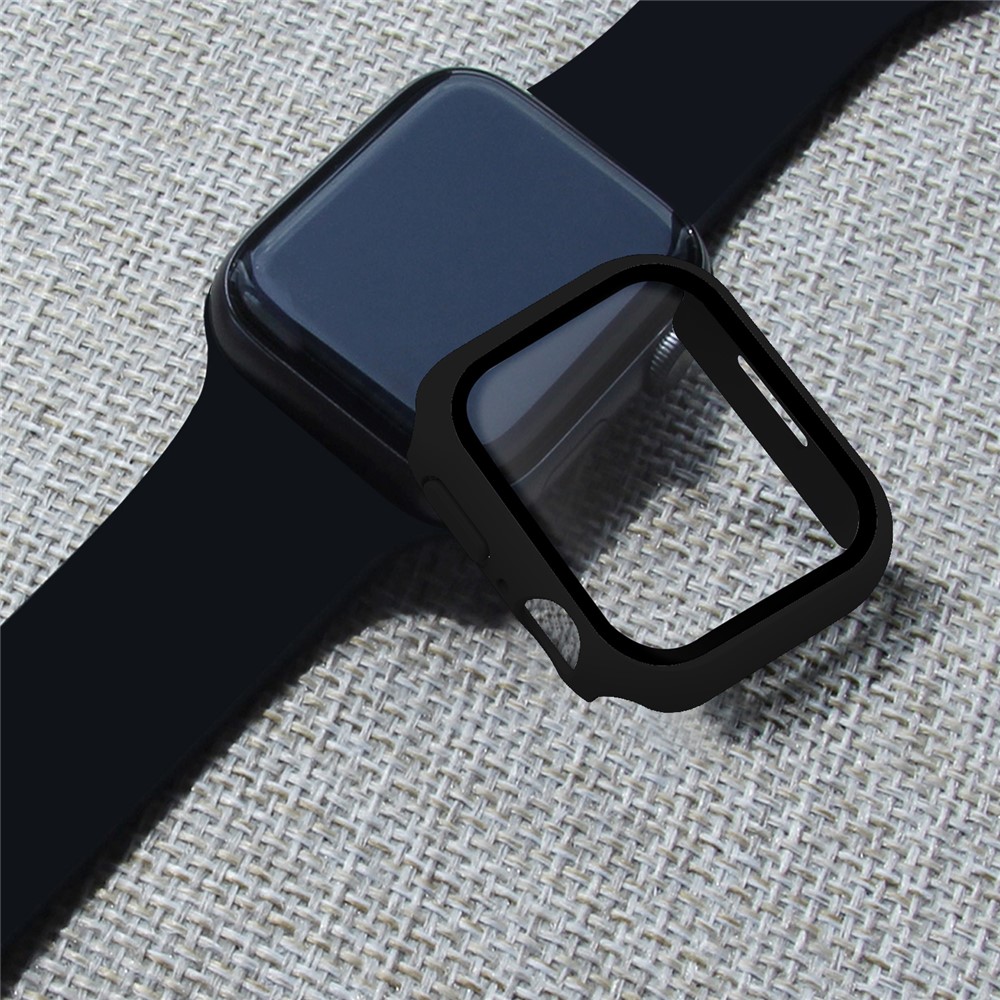 Apple Watch 45mm - Matte Frame PC + Tempered Glass Black — estuche (foto 8 de 9)