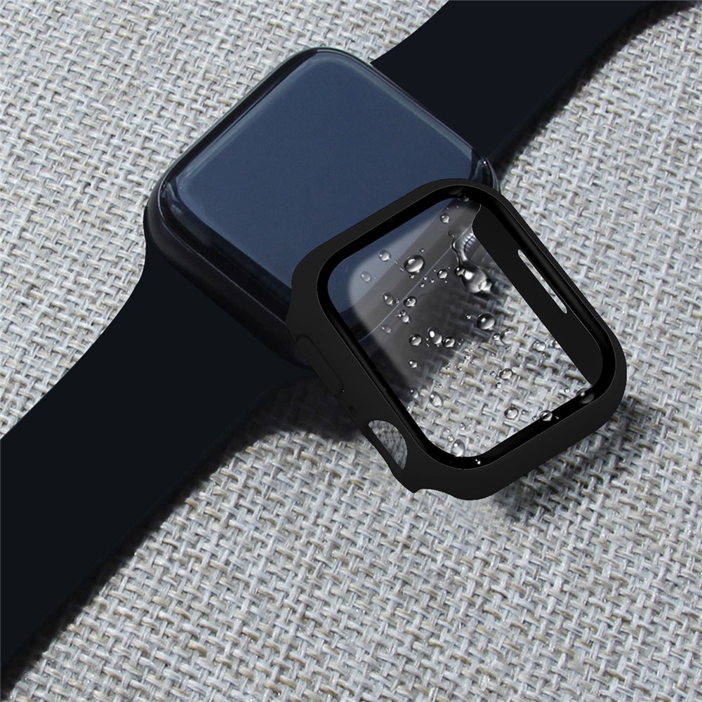 Apple Watch 45mm - Matte Frame PC + Tempered Glass Black — estuche (foto 9 de 9)
