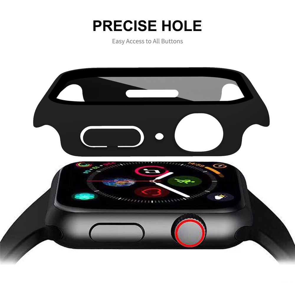 Apple Watch 41mm - ENCAY Hard PC + Tempered Glass Transparent — estuche (foto 4 de 7)