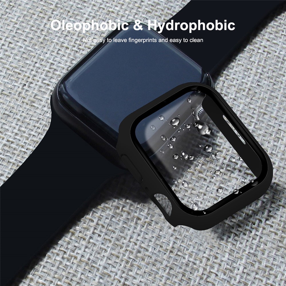 Apple Watch 41mm - ENCAY Hard PC + Tempered Glass Transparent — estuche (foto 6 de 7)