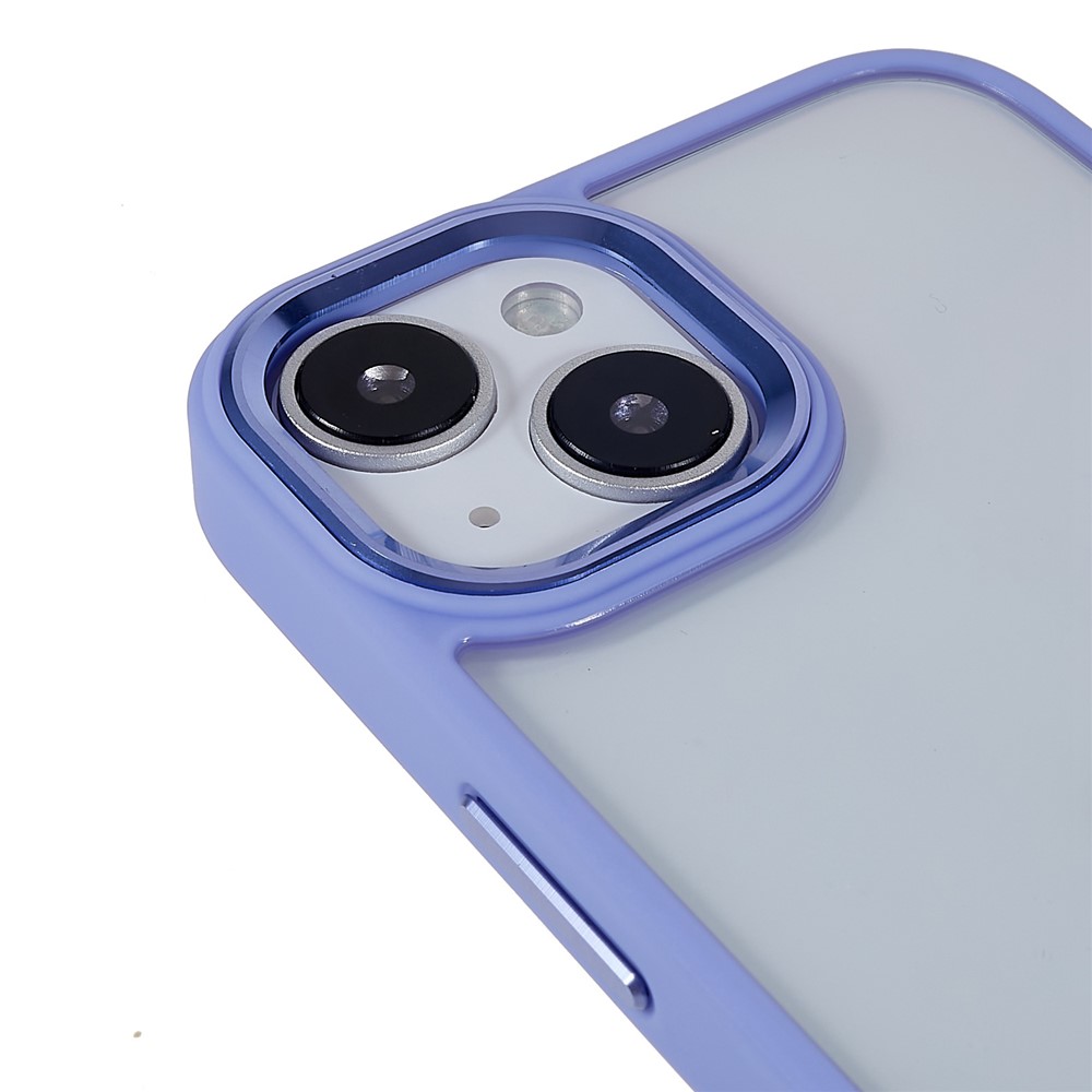 iPhone 14 - TPU Cover Metal Camera & Buttons Purple — estuche (foto 7 de 9)