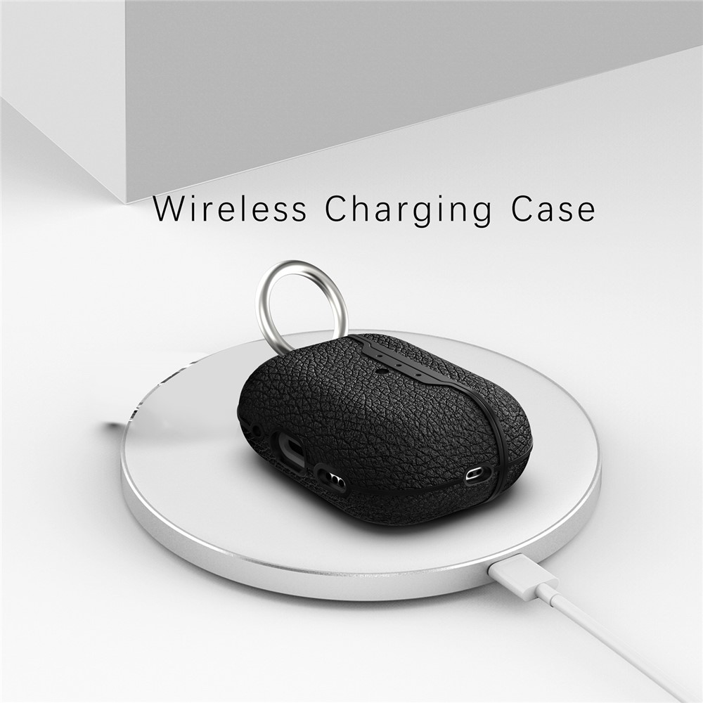 Apple AirPods Pro 2 - Litchi Texture Case Black — estuche (foto 6 de 8)