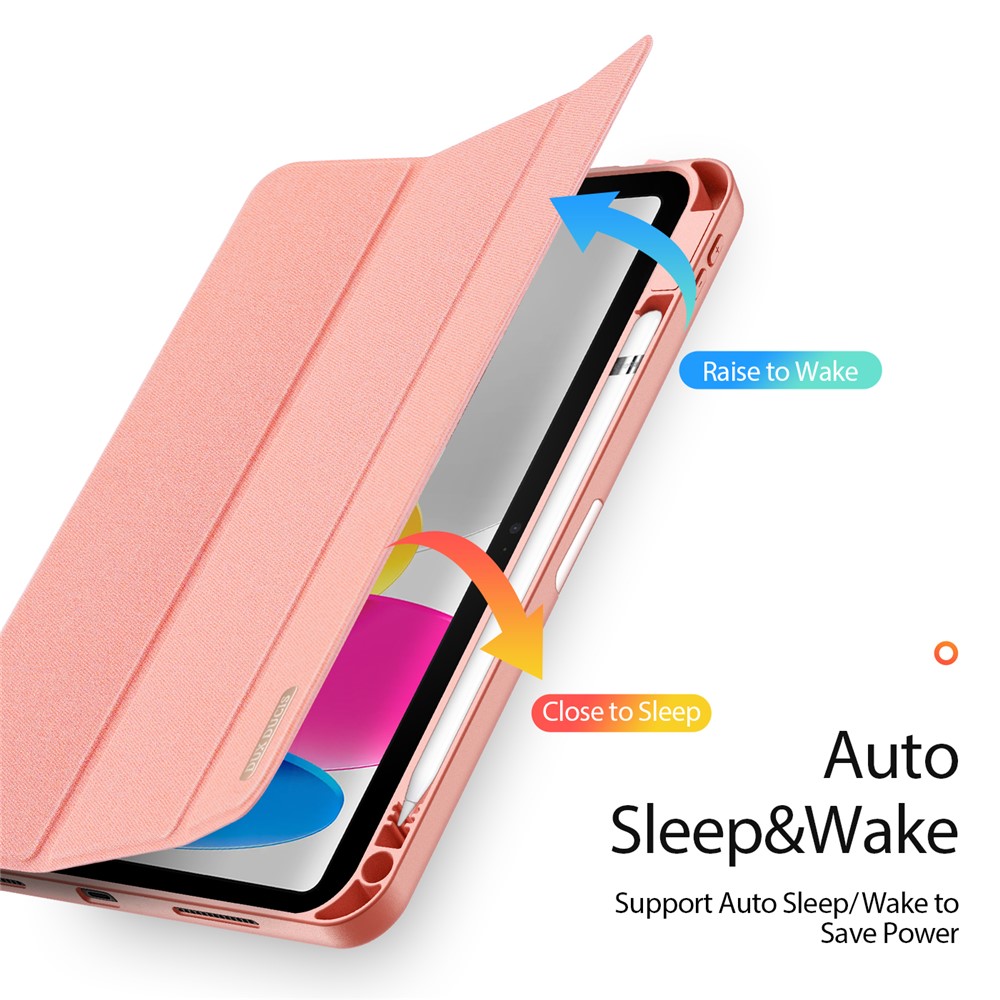 iPad 10.9 2022 - DUX DUCIS Domo Series Pink — estuche (foto 7 de 12)