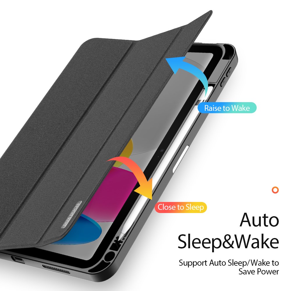 iPad 10.9 2022 - DUX DUCIS Domo Series Black — estuche (foto 7 de 12)
