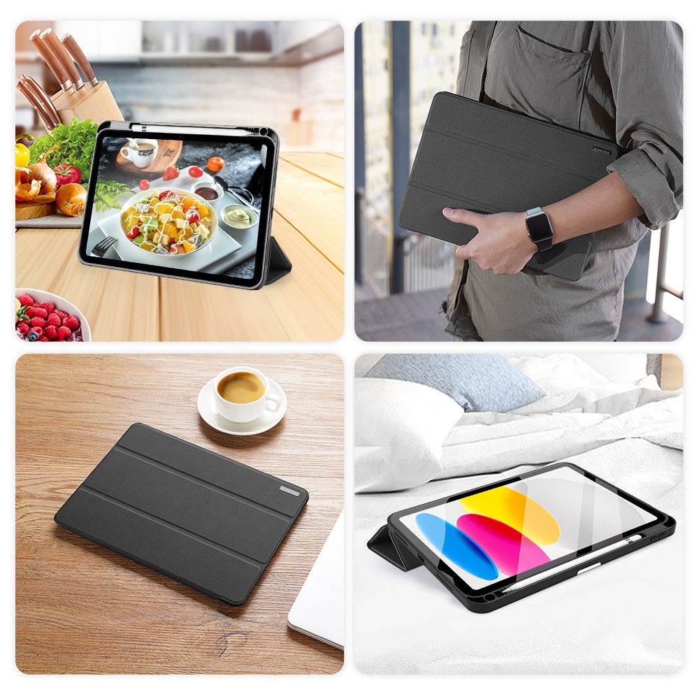 iPad 10.9 2022 - DUX DUCIS Domo Series Black — estuche (foto 8 de 12)
