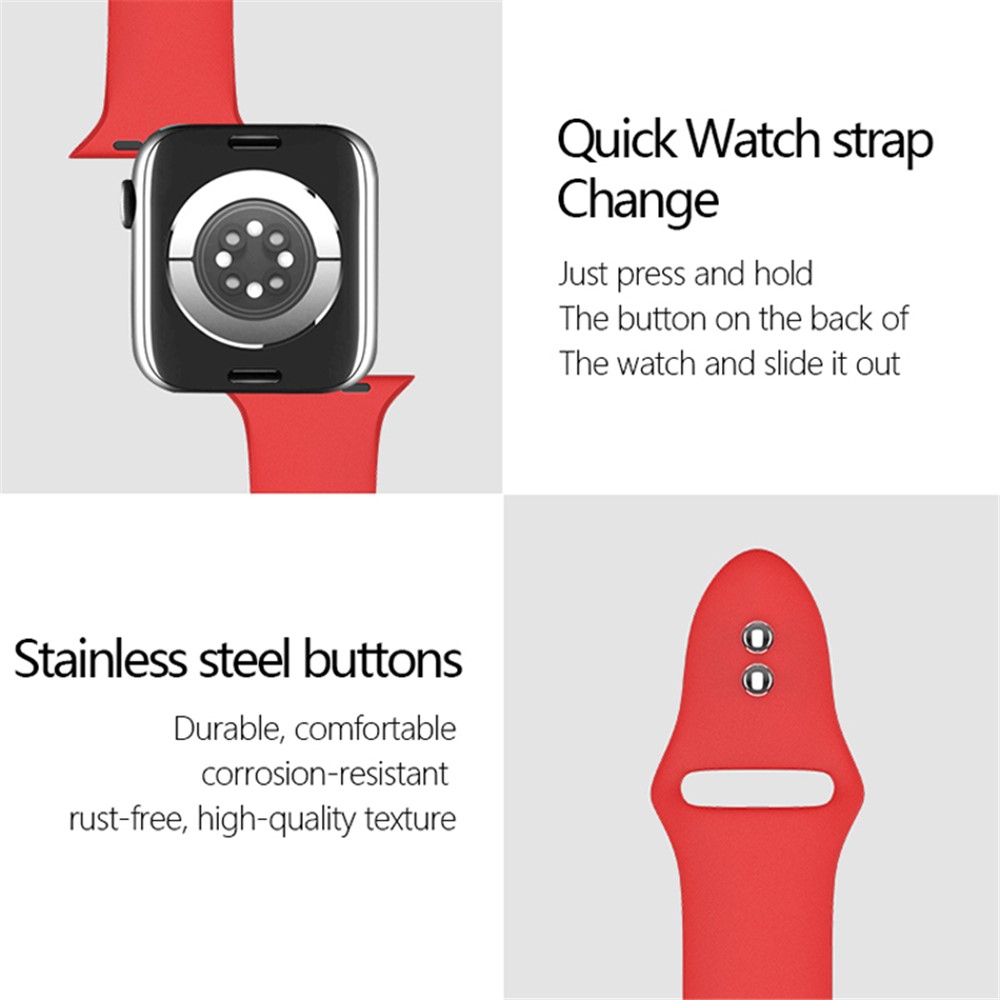 Apple Watch 44/45mm - Silicone Band All Black — correa (foto 3 de 8)