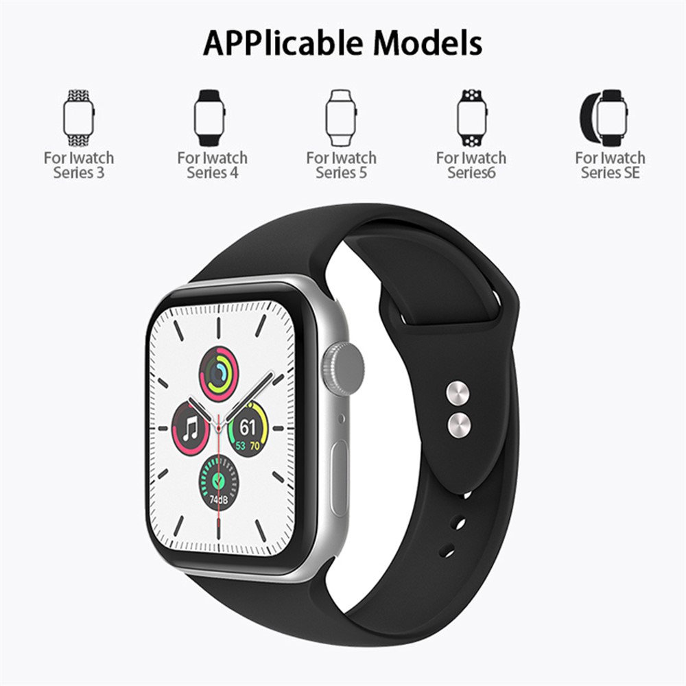 Apple Watch 44/45mm - Silicone Band All Black — correa (foto 6 de 8)