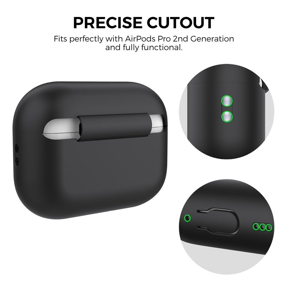 Apple AirPods Pro 2 - AHASTYLE Silicone Black — estuche (foto 4 de 7)