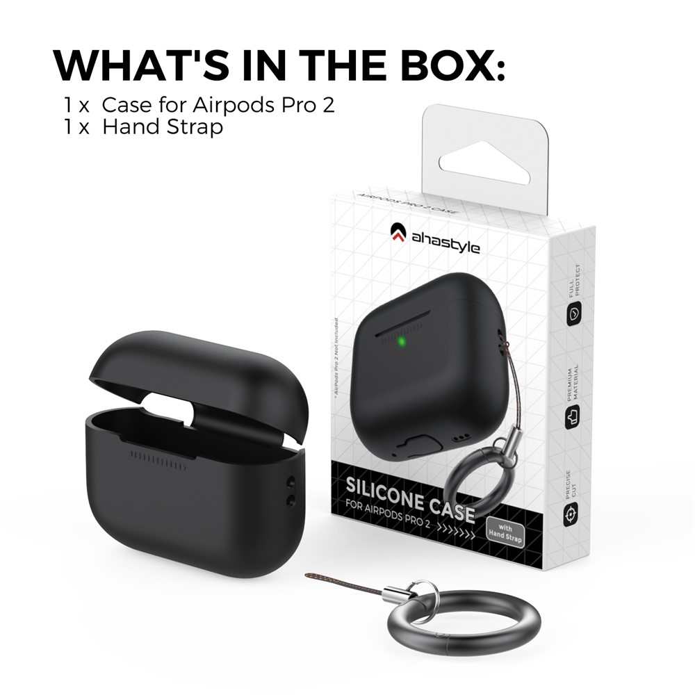 Apple AirPods Pro 2 - AHASTYLE Silicone Black — estuche (foto 7 de 7)