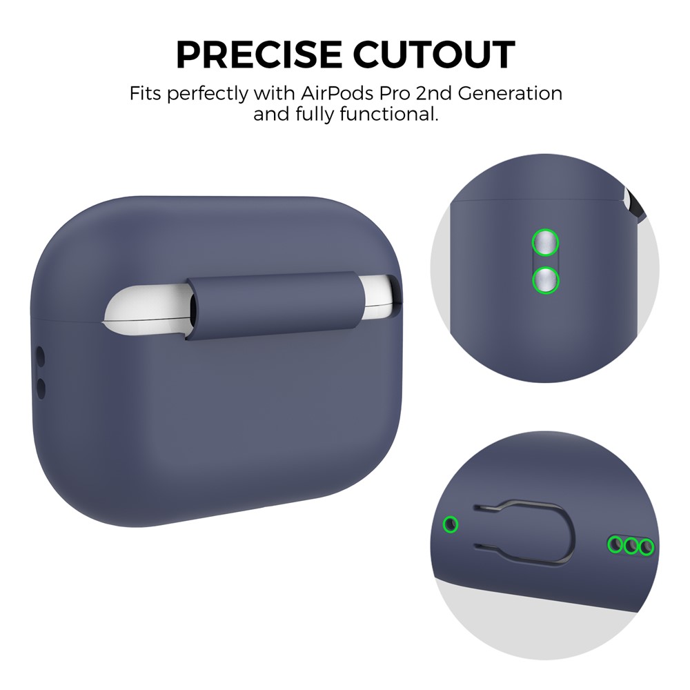 Apple AirPods Pro 2 - AHASTYLE Silicone Midnigth Blue — estuche (foto 4 de 7)