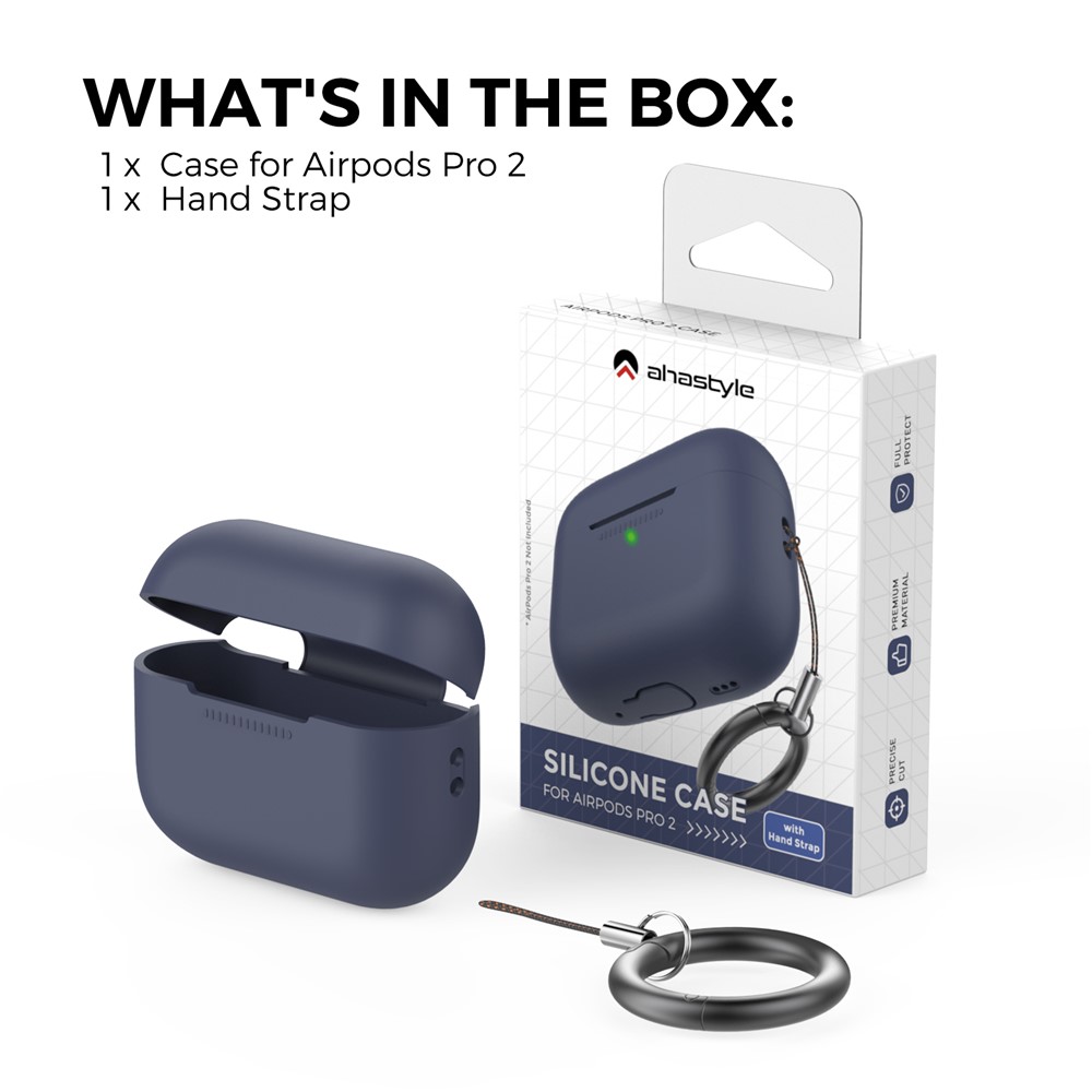 Apple AirPods Pro 2 - AHASTYLE Silicone Midnigth Blue — estuche (foto 7 de 7)