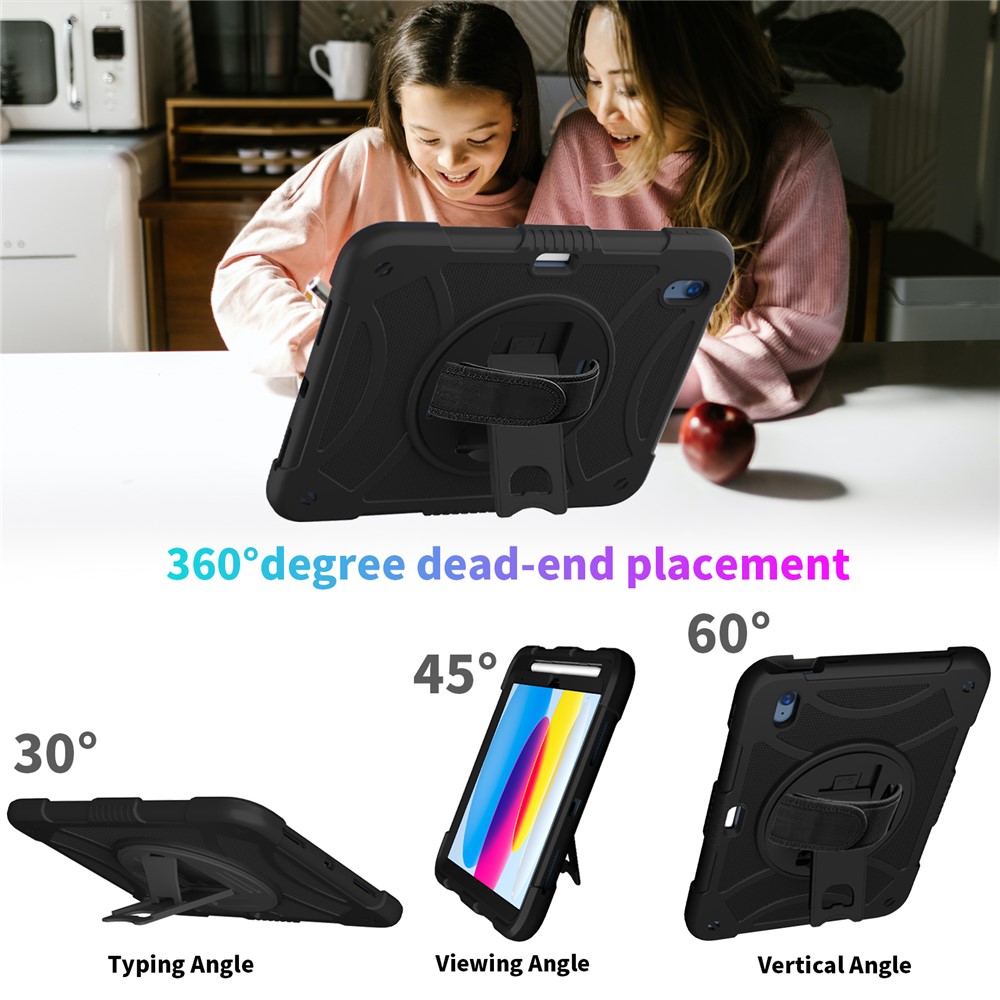iPad 10.9 2022 - Shockproof With Handle Strap Black — estuche (foto 3 de 6)