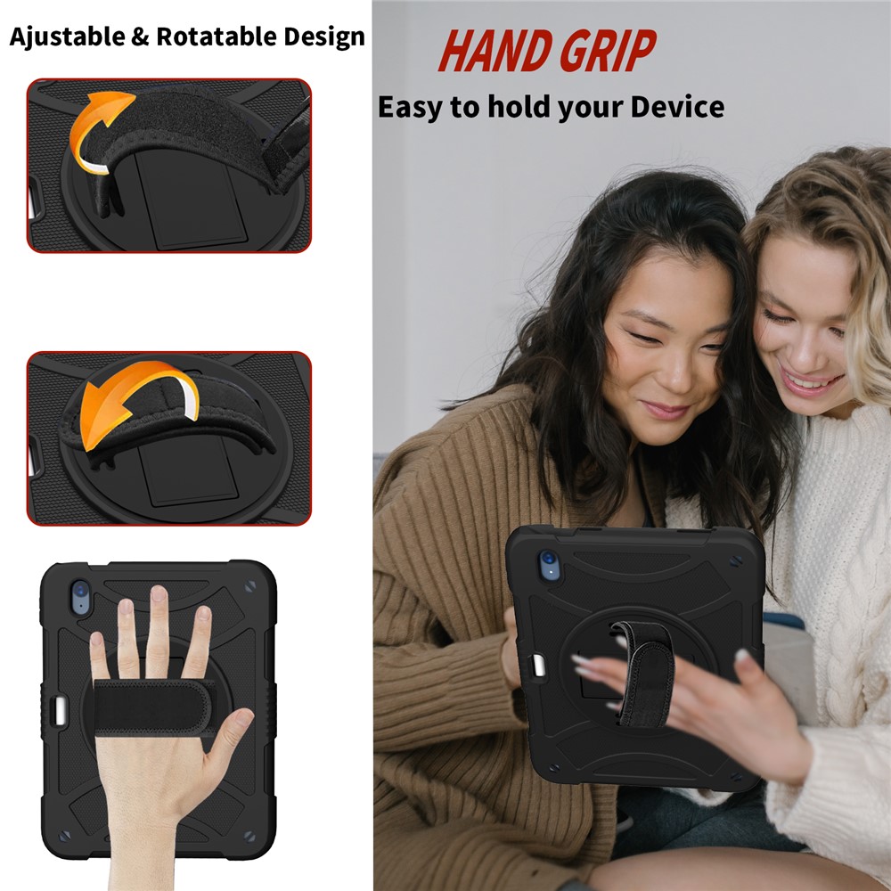 iPad 10.9 2022 - Shockproof With Handle Strap Black — estuche (foto 5 de 6)