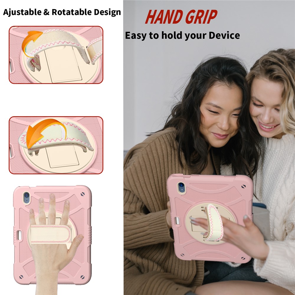 iPad 10.9 2022 - Shockproof With Handle Strap Rose Gold — estuche (foto 5 de 6)