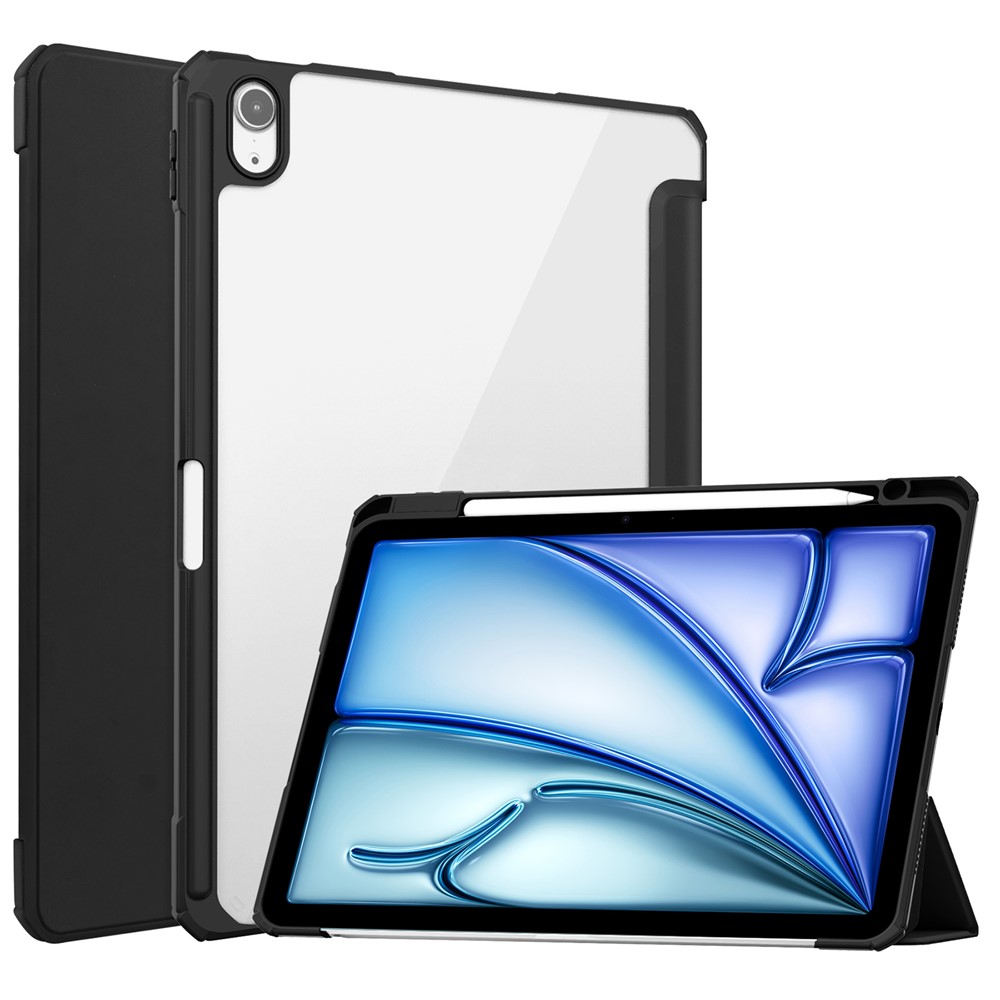 iPad Air 11 2024 - PU Leather Acrylic Black