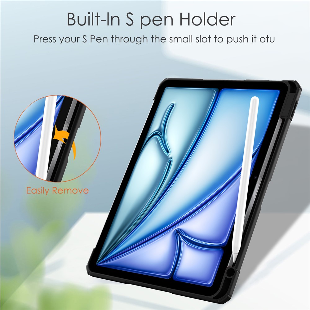 iPad Air 11 2024 - PU Leather Acrylic Black — estuche (foto 7 de 8)