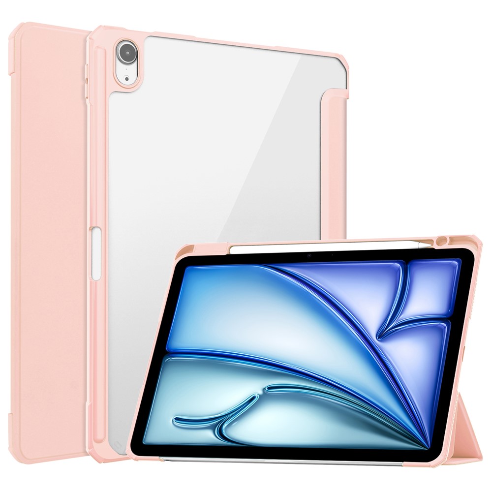 iPad Air 11 2024 - PU Leather Acrylic Pink