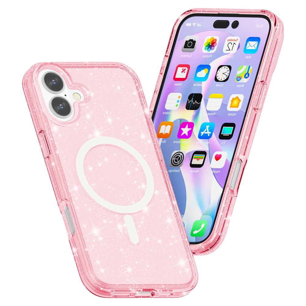 iPhone 16 - Glitter Powder With MagSafe Pink — estuche (foto 3 de 8)