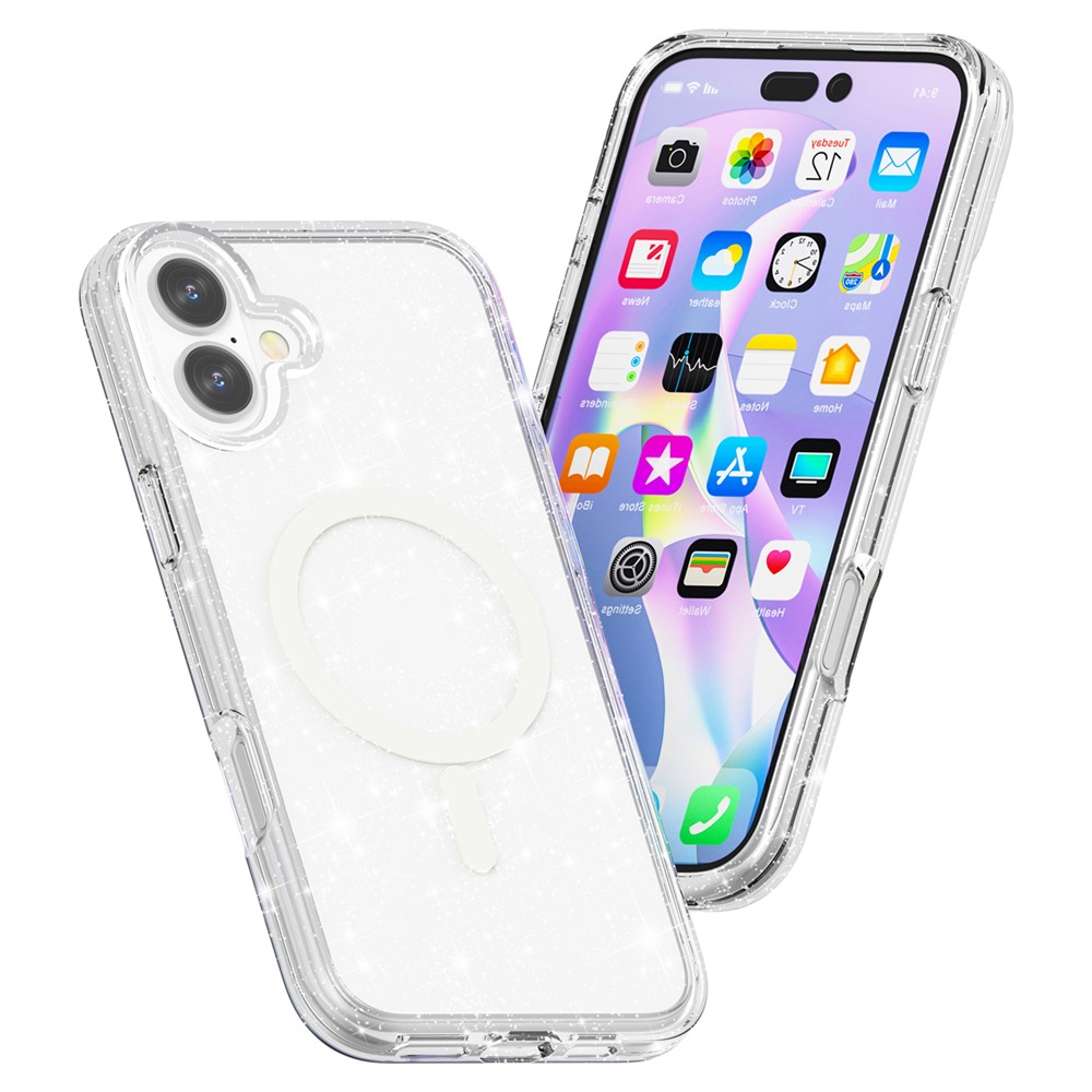 iPhone 16 - Glitter Powder With MagSafe Transparent — estuche (foto 3 de 8)