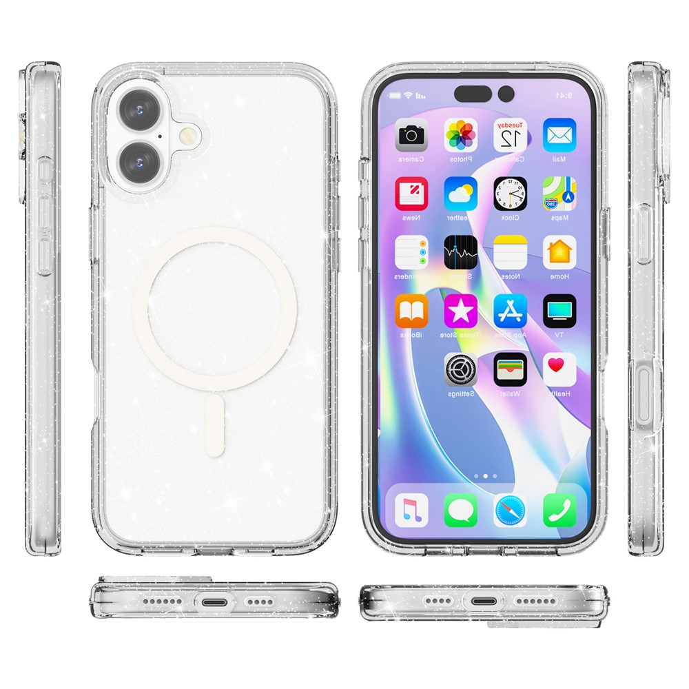 iPhone 16 - Glitter Powder With MagSafe Transparent — estuche (foto 8 de 8)