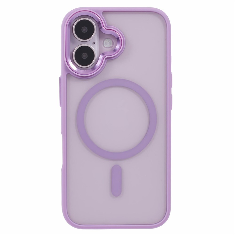iPhone 16 - TPU Clear Cover With MagSafe Purple — estuche