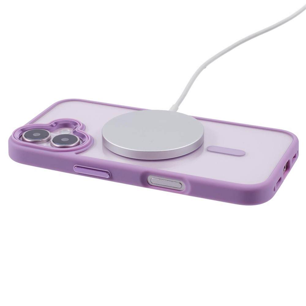 iPhone 16 - TPU Clear Cover With MagSafe Purple — estuche (foto 4 de 7)