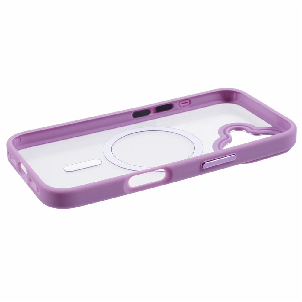 iPhone 16 - TPU Clear Cover With MagSafe Purple — estuche (foto 5 de 7)