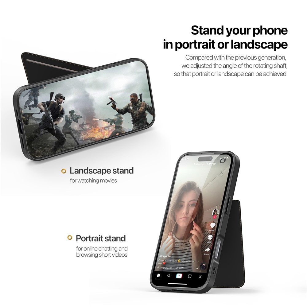 iPhone 16 Pro - DUX DUCIS Rafi Series Magnetic Black — estuche (foto 6 de 17)