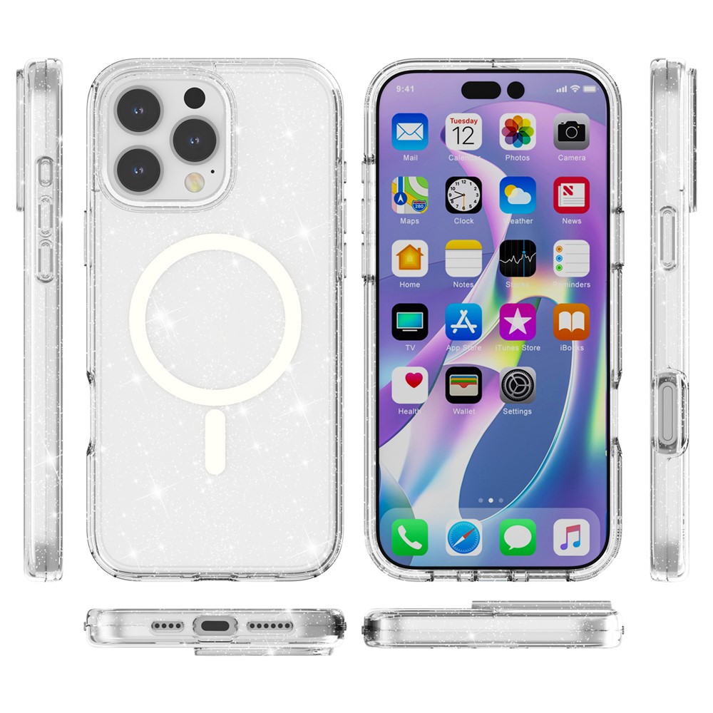 iPhone 16 Pro - Glitter Powder With MagSafe White — estuche (foto 8 de 8)