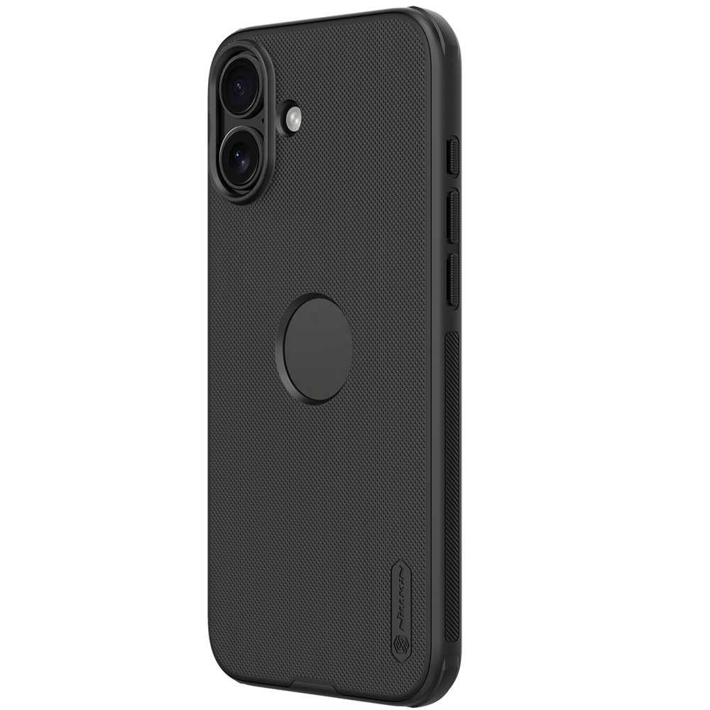 iPhone 16 - NILLKIN Frosted With Logo Hole Black — estuche (foto 2 de 10)