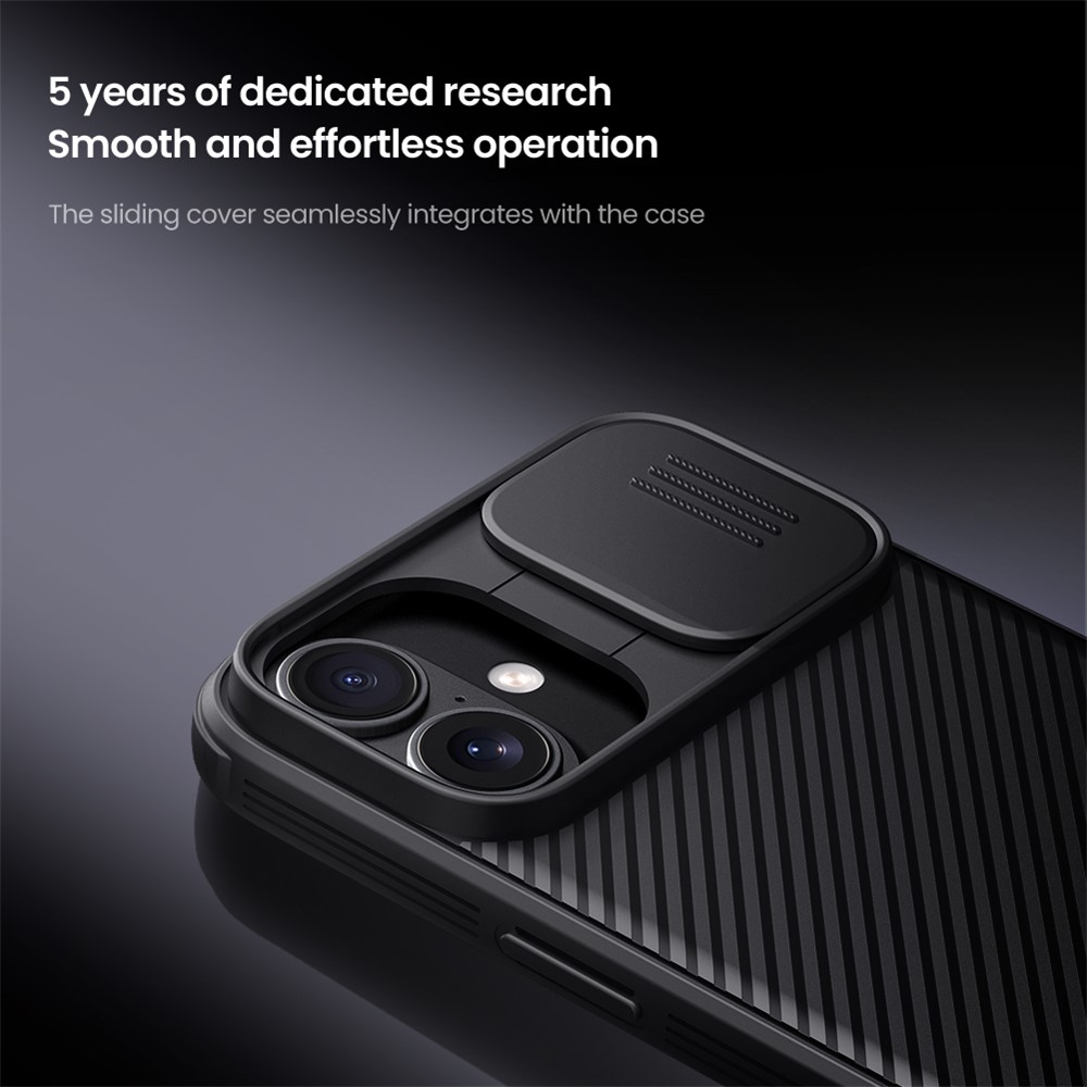 iPhone 16 - NILLKIN CamShield Black — estuche (foto 7 de 11)