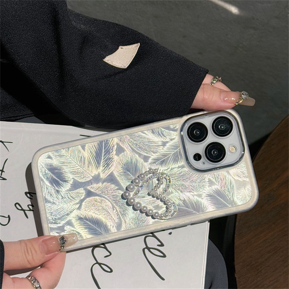 iPhone 16 Pro Max - Electroplating With Beaded Strap Double Love — estuche (foto 4 de 6)