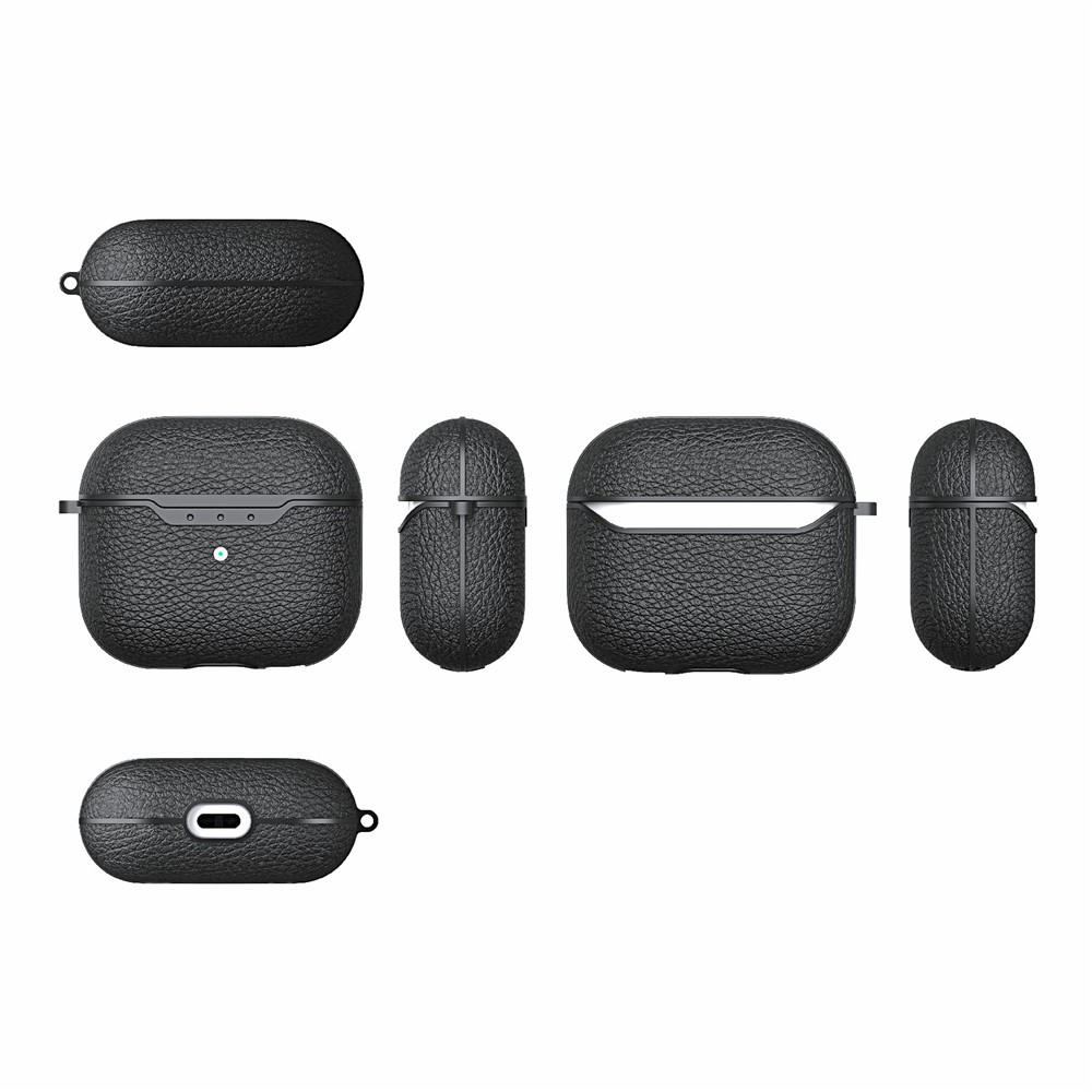 Apple AirPods 4 - Litchi Texture Black — estuche (foto 2 de 6)