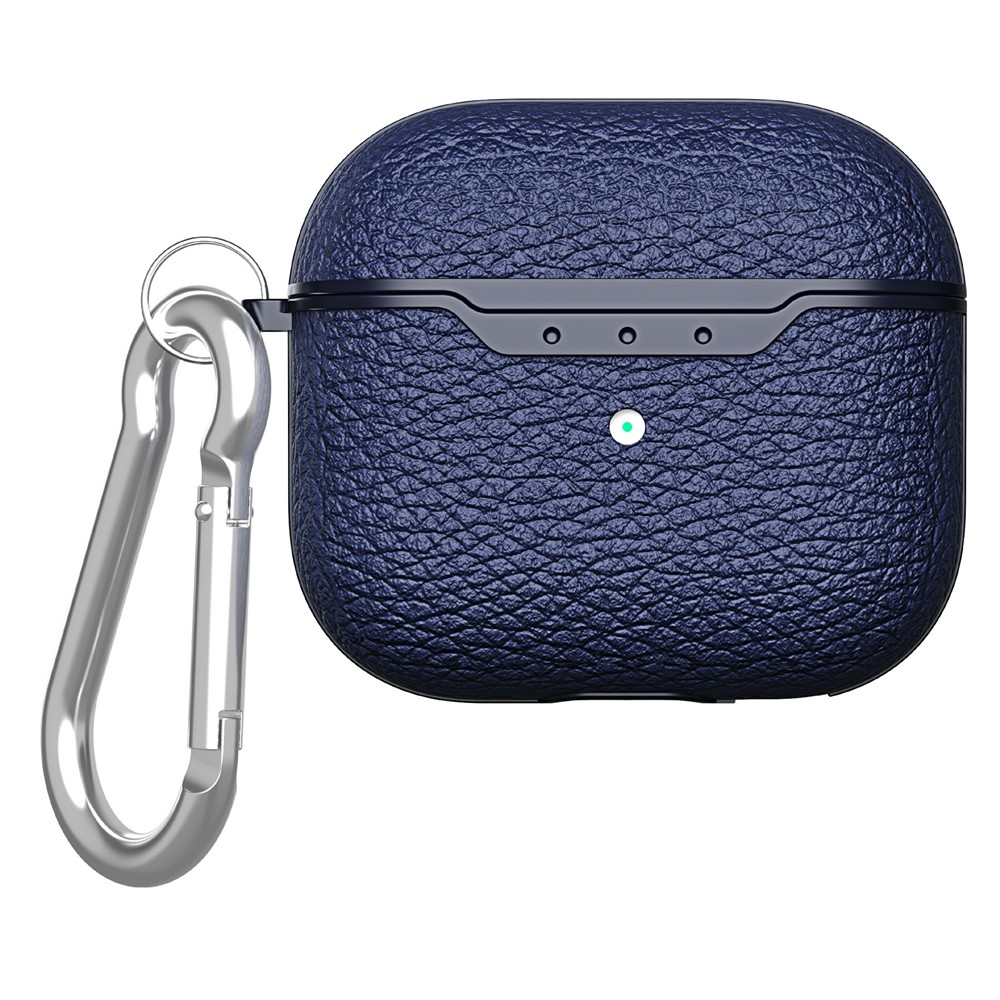 Apple AirPods 4 - Litchi Texture Blue — estuche