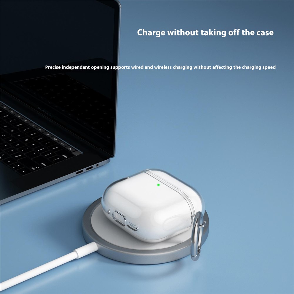 Apple AirPods 4 - TPU Glitter Transparent — estuche (foto 5 de 12)