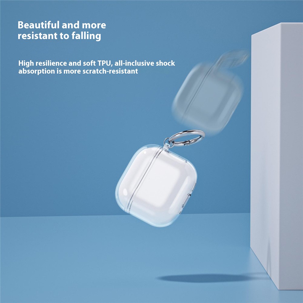 Apple AirPods 4 - TPU Glitter Transparent — estuche (foto 9 de 12)