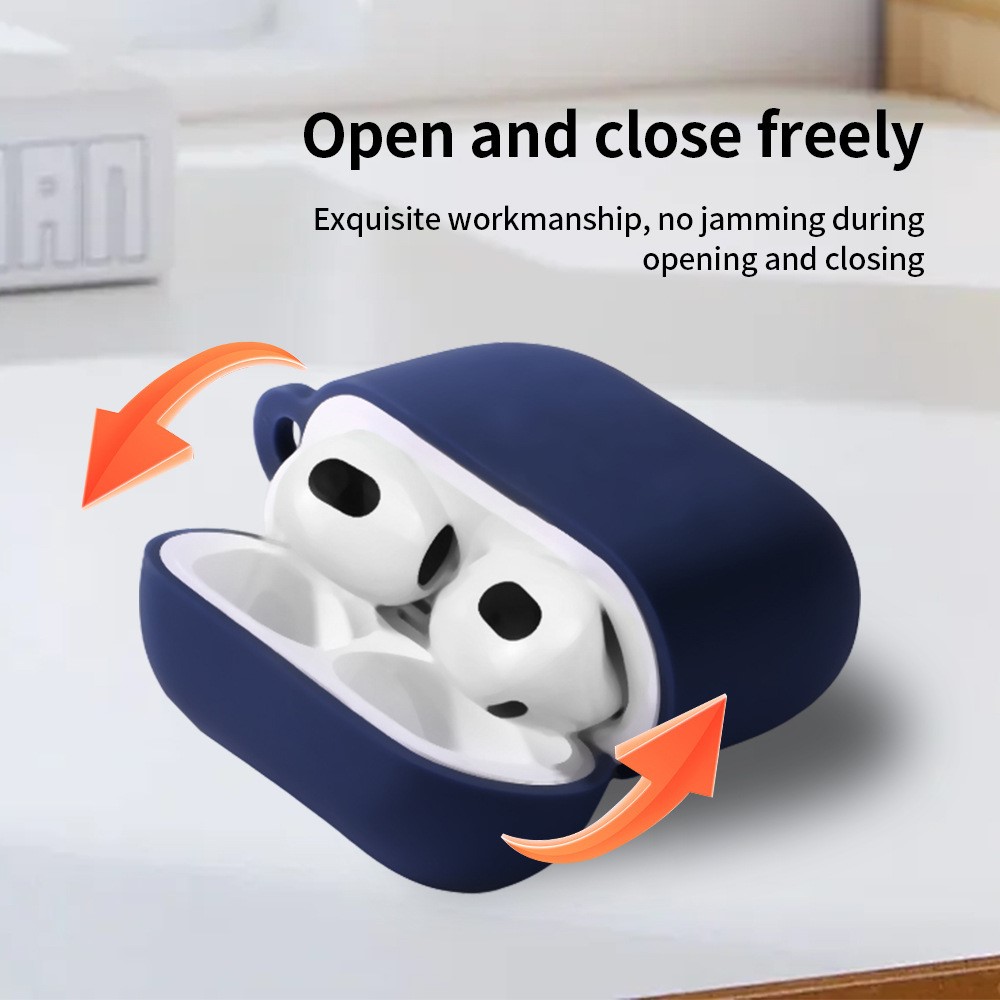 Apple AirPods 4 - Silicone Case With Hook Midnight Blue — estuche (foto 5 de 7)