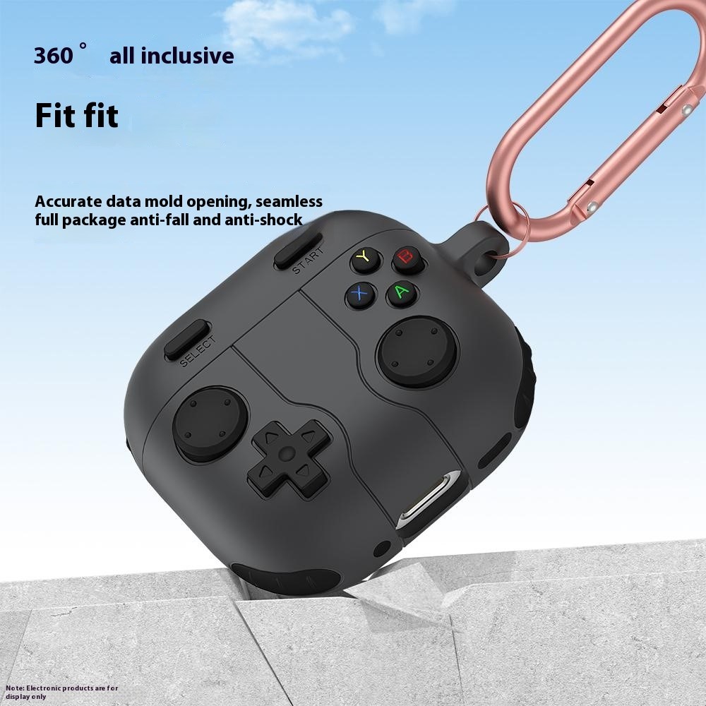 Apple AirPods 4 - Silicone 3D Game Console Dark Grey — estuche (foto 2 de 9)