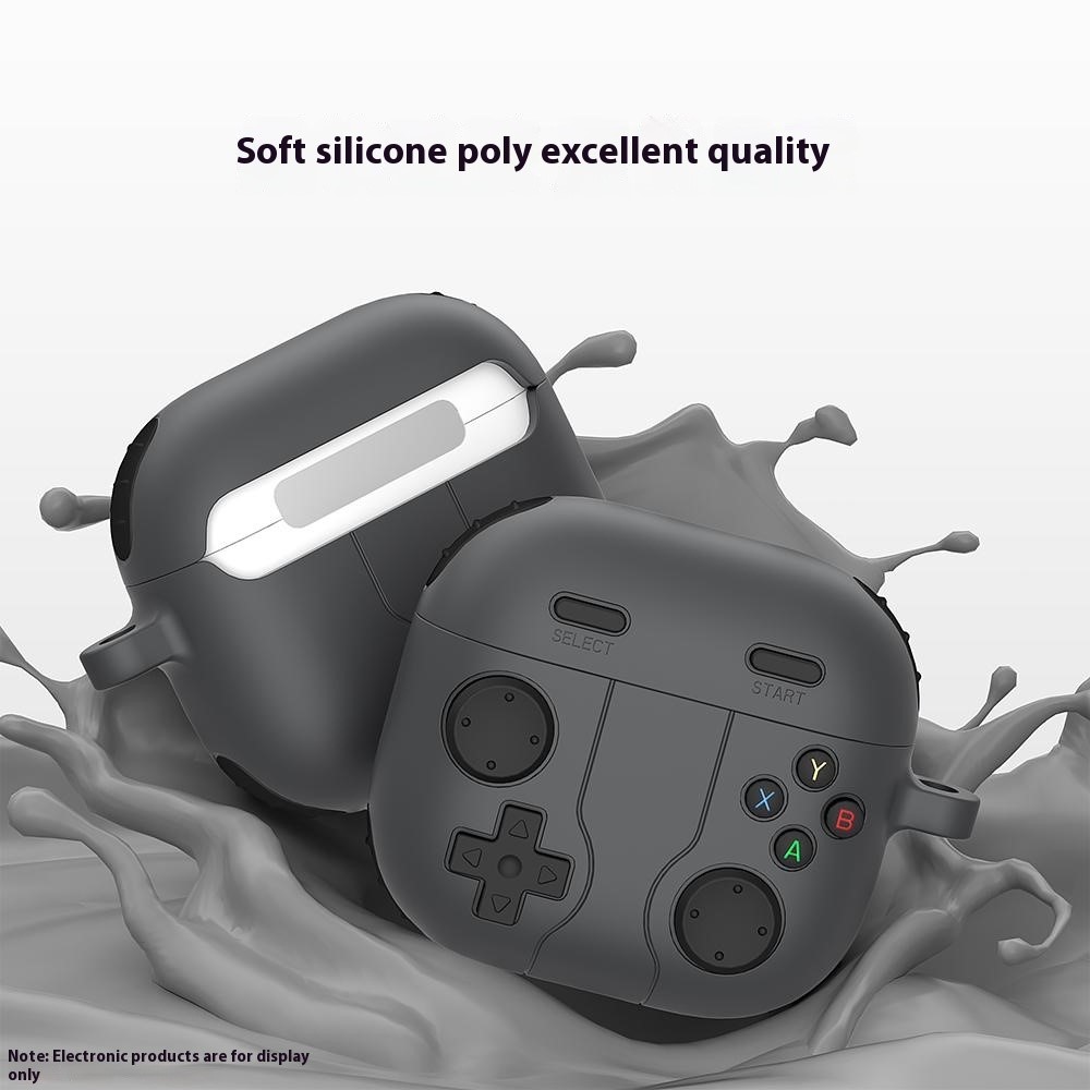 Apple AirPods 4 - Silicone 3D Game Console Dark Grey — estuche (foto 4 de 9)