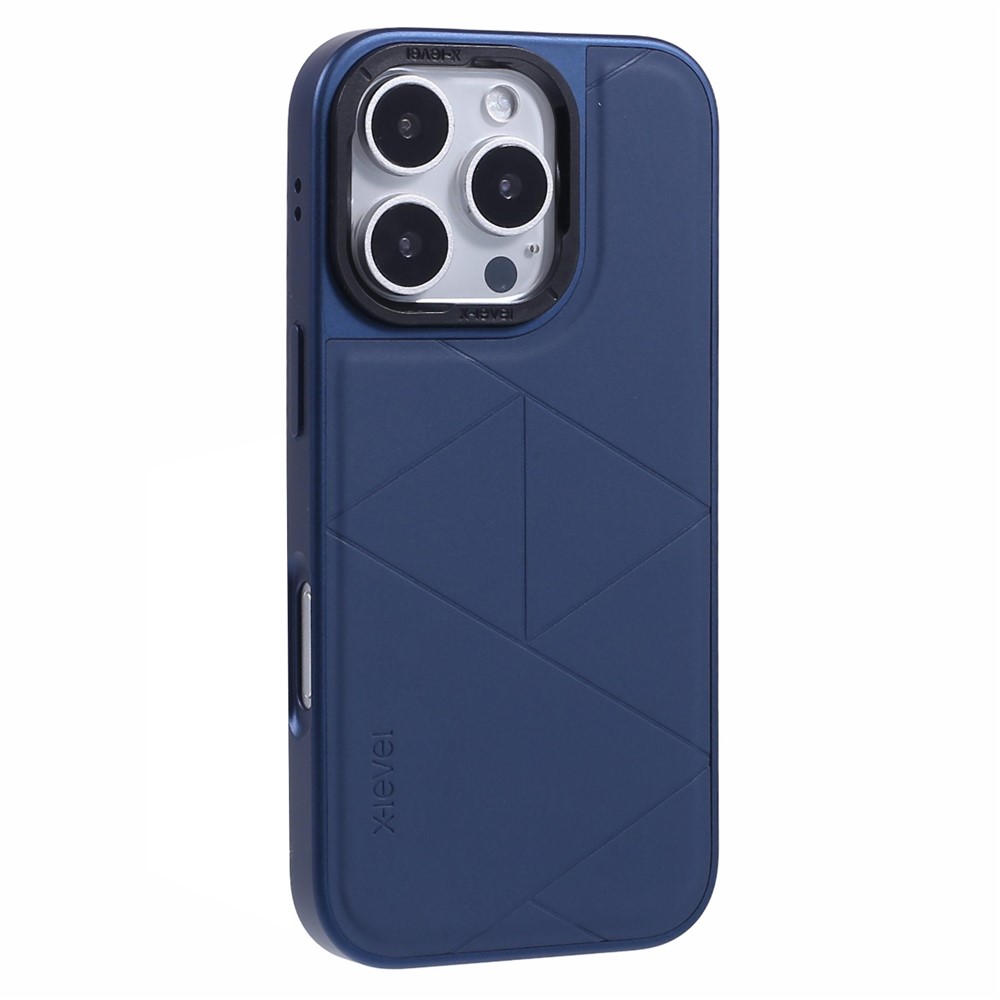 iPhone 16 Pro Max - X-LEVEL Geometric Leather Blue
