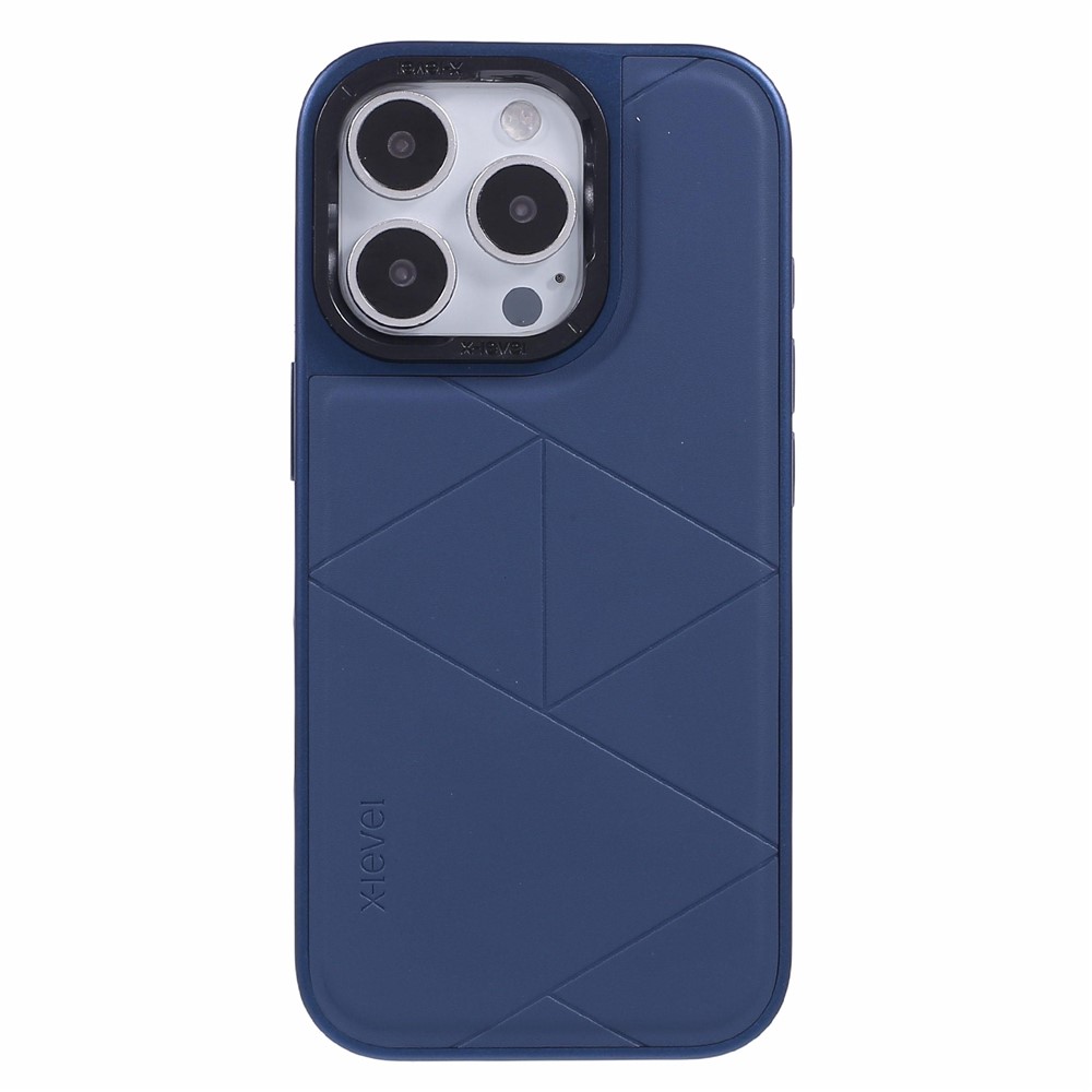 iPhone 16 Pro Max - X-LEVEL Geometric Leather Blue — estuche (foto 3 de 6)
