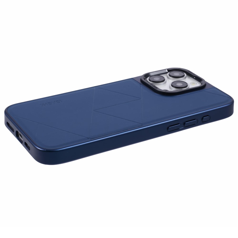 iPhone 15 Pro Max - X-LEVEL Geometric Leather Blue — estuche (foto 5 de 6)