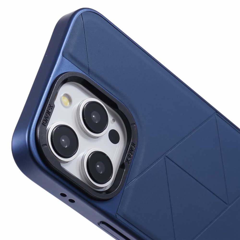 iPhone 15 Pro Max - X-LEVEL Geometric Leather Blue — estuche (foto 6 de 6)