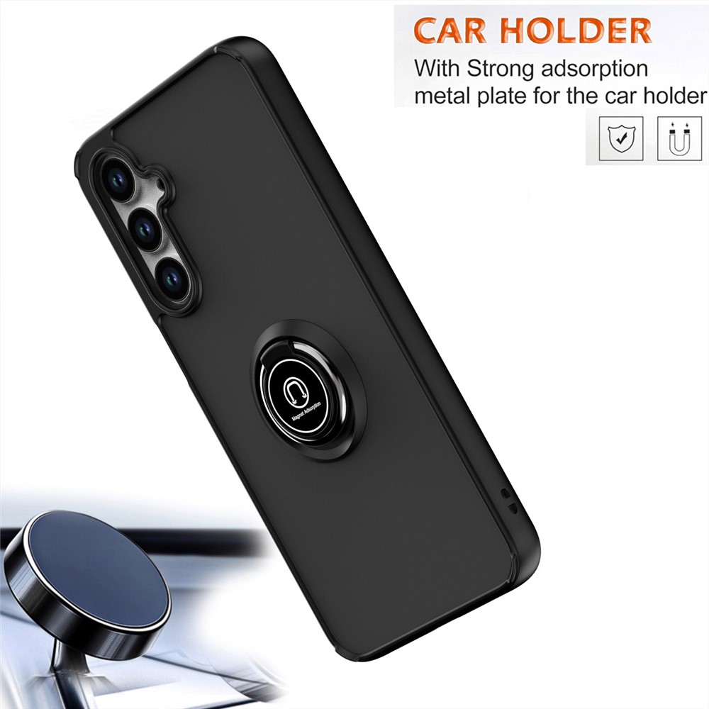 Samsung Galaxy A36/A56 - TPU Ring Kickstand Black Red — estuche (foto 3 de 5)