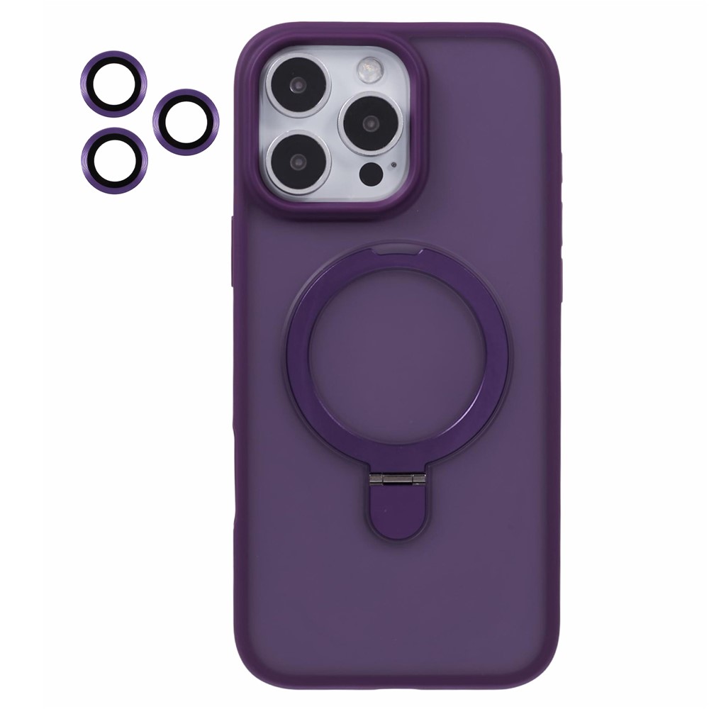 iPhone 16 Pro Max - PC+TPU With Lens Film Dark Purple